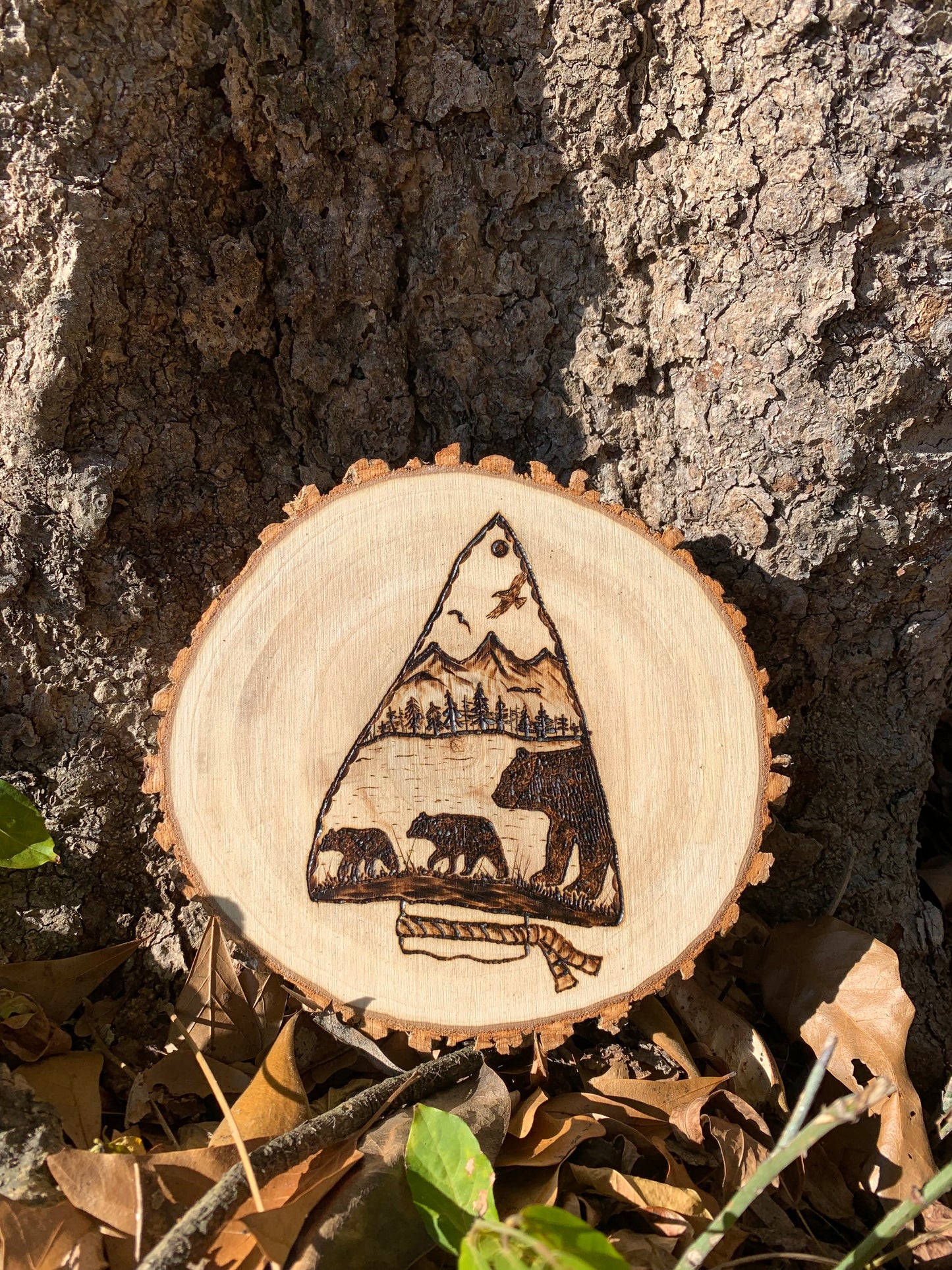 Family of bears pyrography