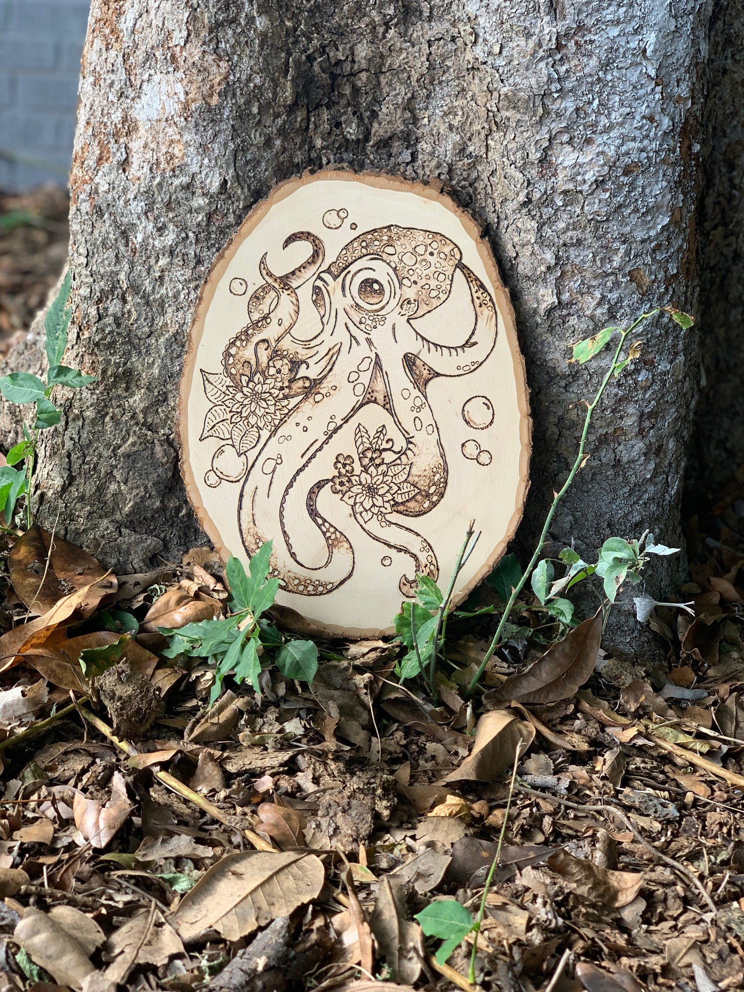 Octopus pyrography