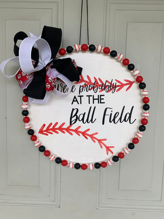 Ball field door hanger