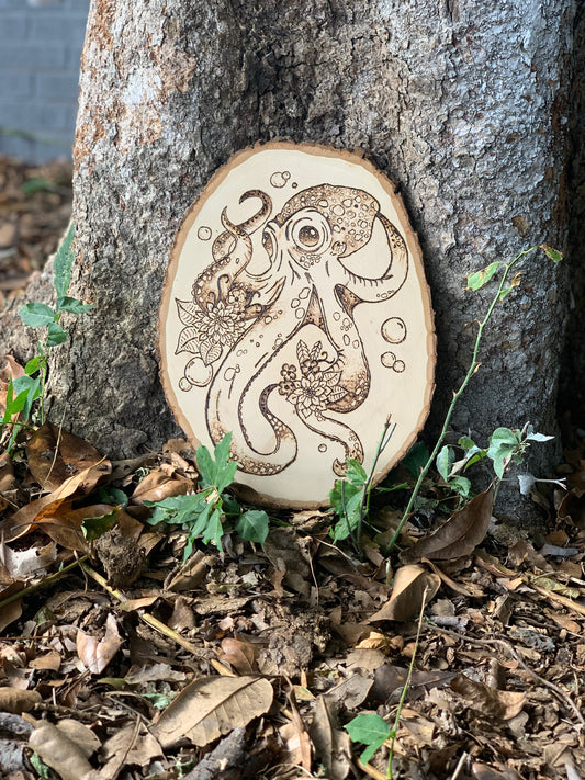 Octopus pyrography