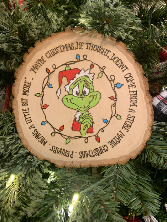 Mr. Grinch Christmas plaque